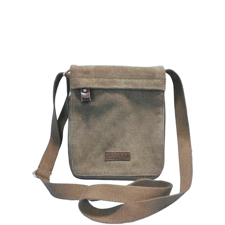 Bolsa de ombro marrom. Katana